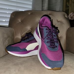 Puma purple and blue womens fit sneakers